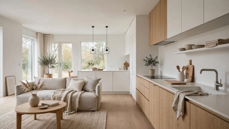 25 Minimalist Open Kitchen and Living Room Ideas for a Clean, Calm Home