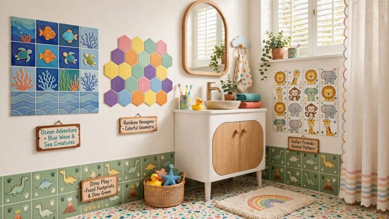 12 Kids Bathroom Tile Ideas That Combine Fun and Function