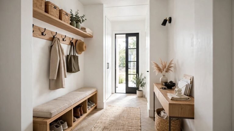 13 Narrow Entryway Mudroom Ideas for Small Homes