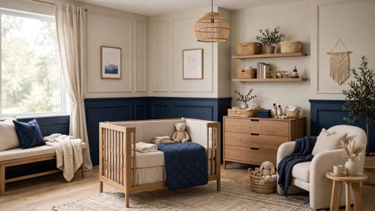 24 Navy Nursery Neutral Ideas for a Timeless and Calm Baby Room