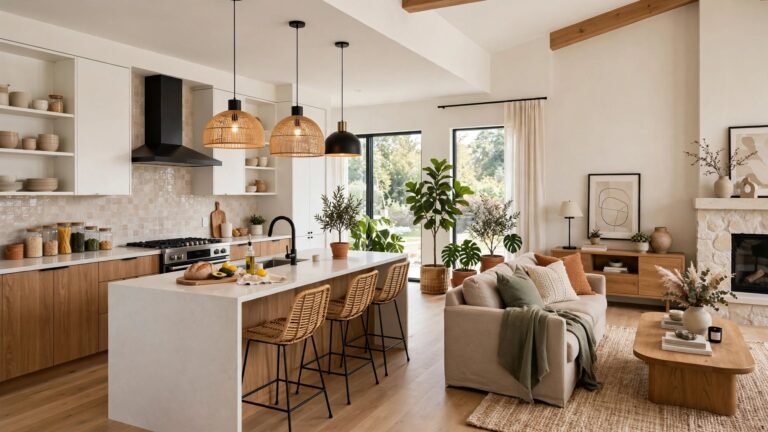 12 Open Kitchen and Living Room Decor Ideas That Blend Style and Function