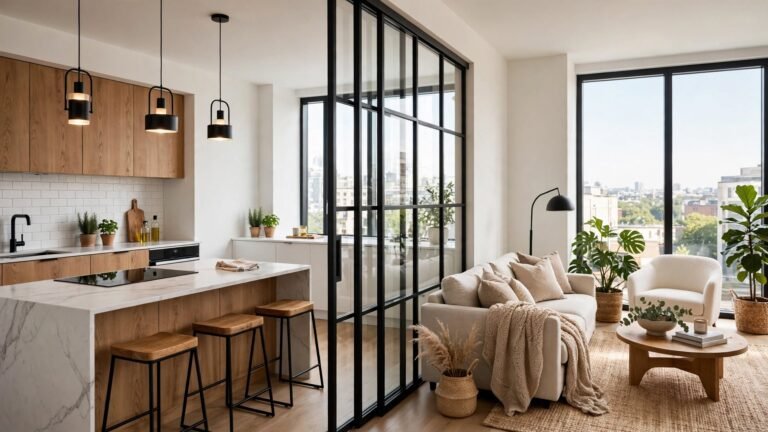 24 Open Kitchen and Living Room Partition Ideas for Modern Homes