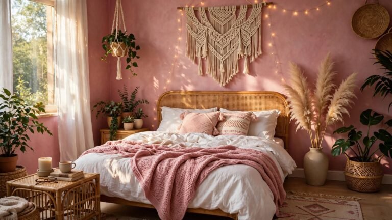 23 Pink Boho Bedroom Ideas for a Dreamy, Free-Spirited Space