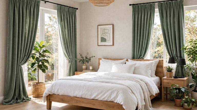 14 Sage Green Bedroom Curtains Ideas for a Calm and Serene Space
