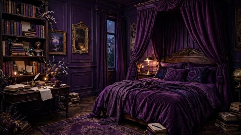 26 Dark Academia Purple Bedroom Ideas for a Moody, Scholarly Retreat