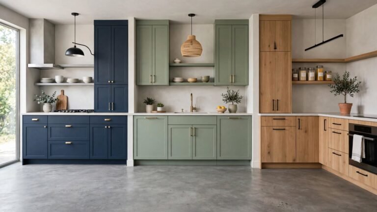 18 Kitchen Cabinet Color Ideas With Concrete Floors for a Modern Look