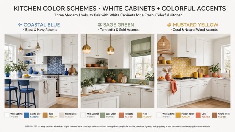 17 Kitchen Color Schemes With White Cabinet Ideas for a Timeless Look