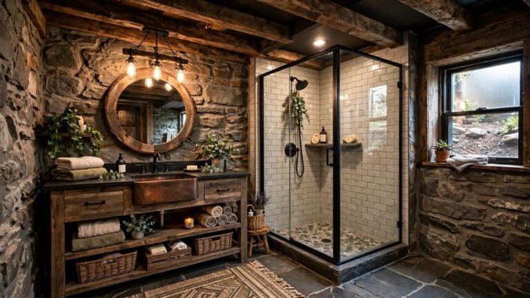 19 Rustic Basement Bathroom Ideas for a Warm and Inviting Space