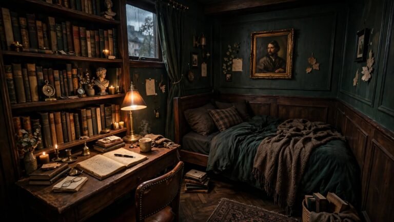 17 Small Dark Academia Bedroom Ideas for Moody, Scholarly Spaces